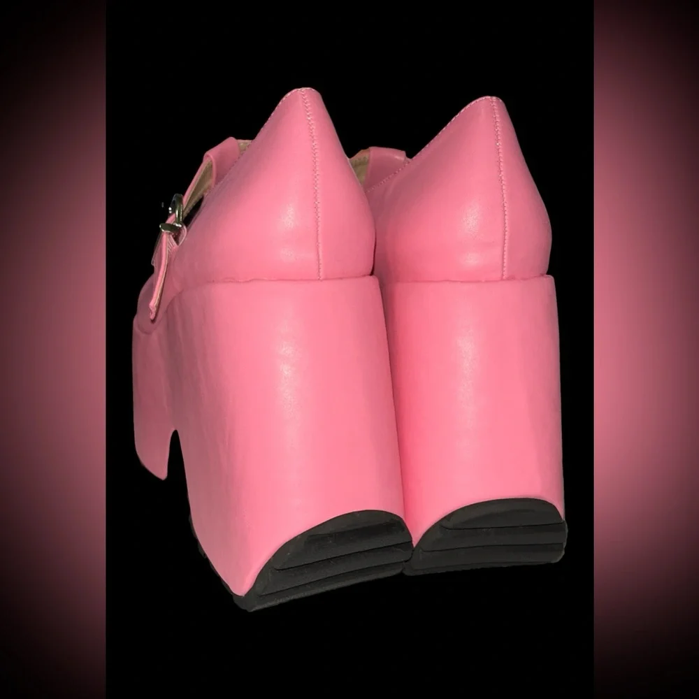 Pink Platform Mary Janes Shoes - Picture 7 of 10